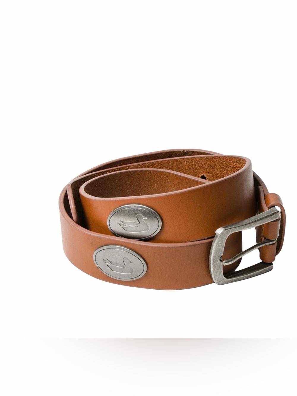 Southern Marsh Brown Heritage Medallion Leather Belt Size 38